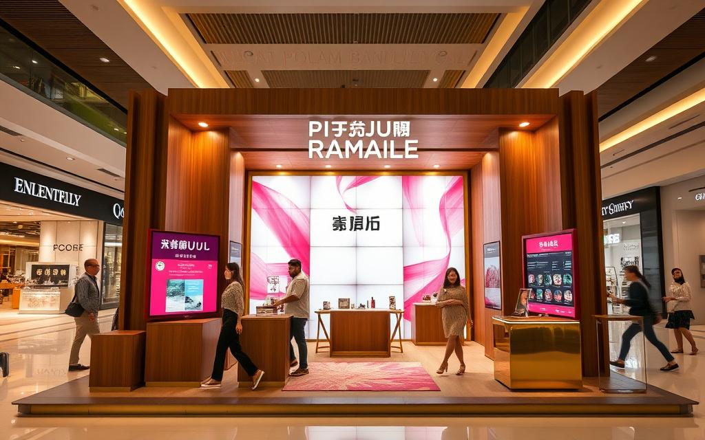 A mall brand activation with bespoke set build
