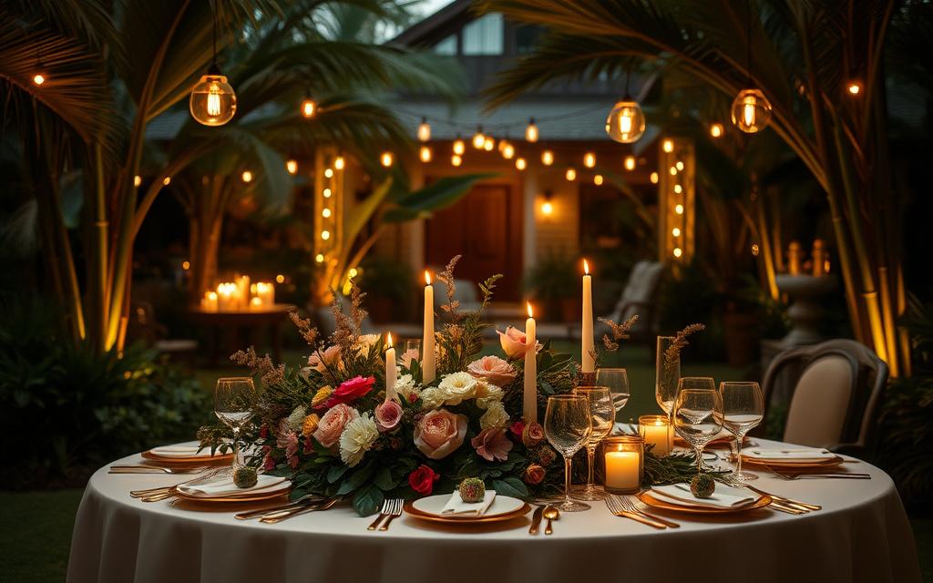 A bespoke private celebration with floral installations